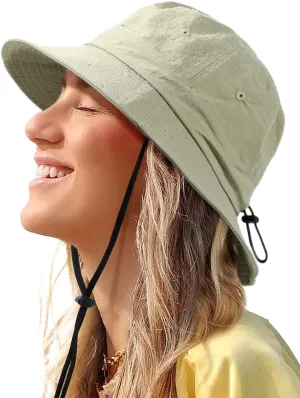 Waterproof Bucket Hat for Women Men Rain Hat UPF 50  Wide Brim Boonie Sun Hat Foldable Summer Floppy Beach Fishing Safari Hat