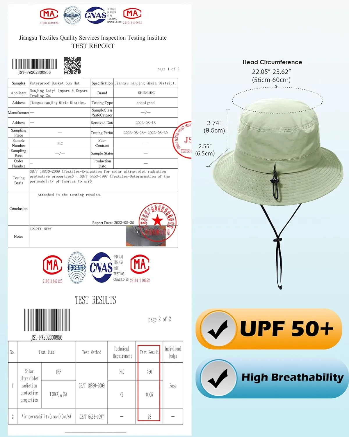 Waterproof Bucket Hat for Women Men Rain Hat UPF 50  Wide Brim Boonie Sun Hat Foldable Summer Floppy Beach Fishing Safari Hat