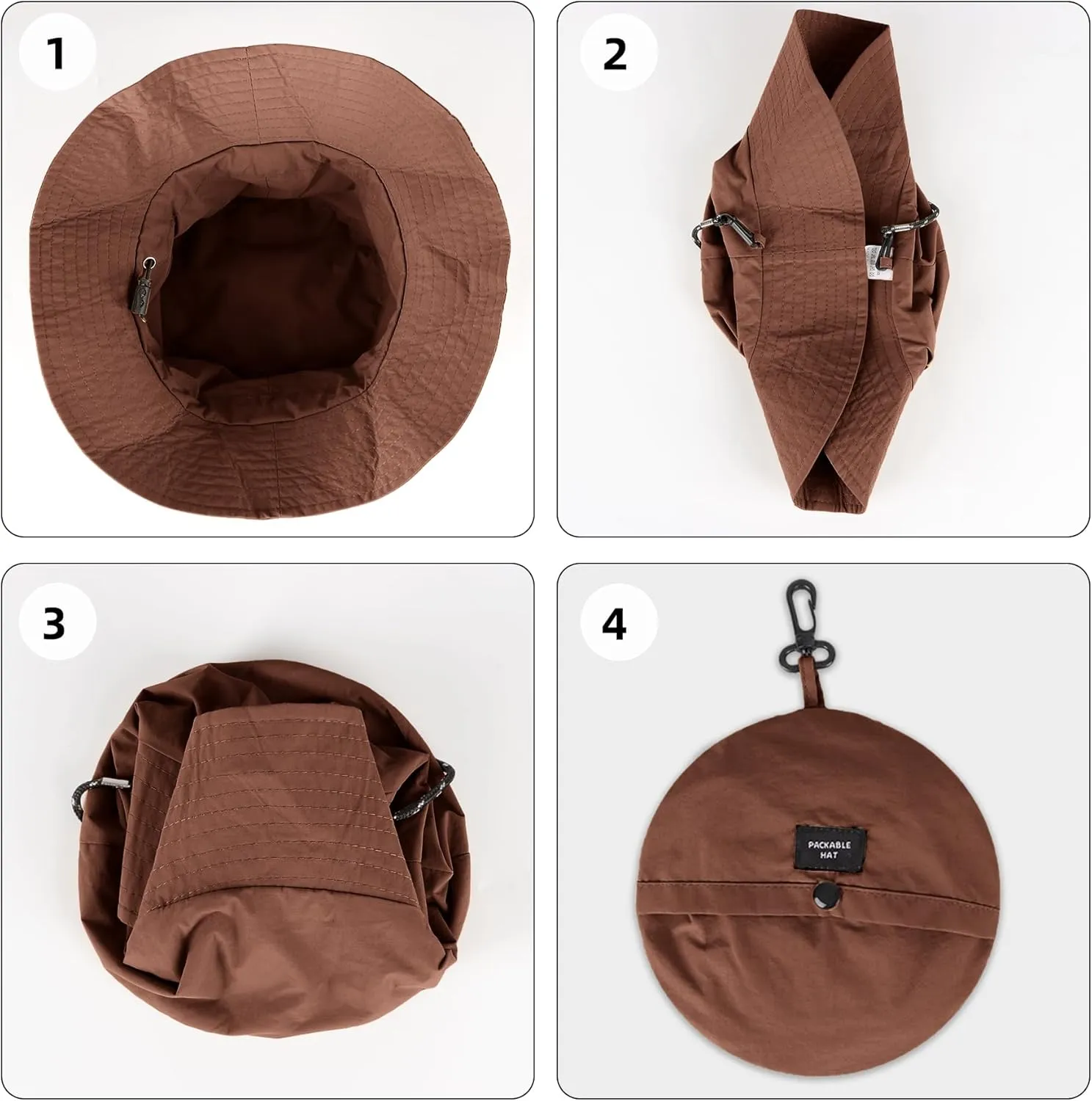 Waterproof Bucket Hat Women - UV Protection Rain Hats Ladies Packable Foldable Fishing Hat