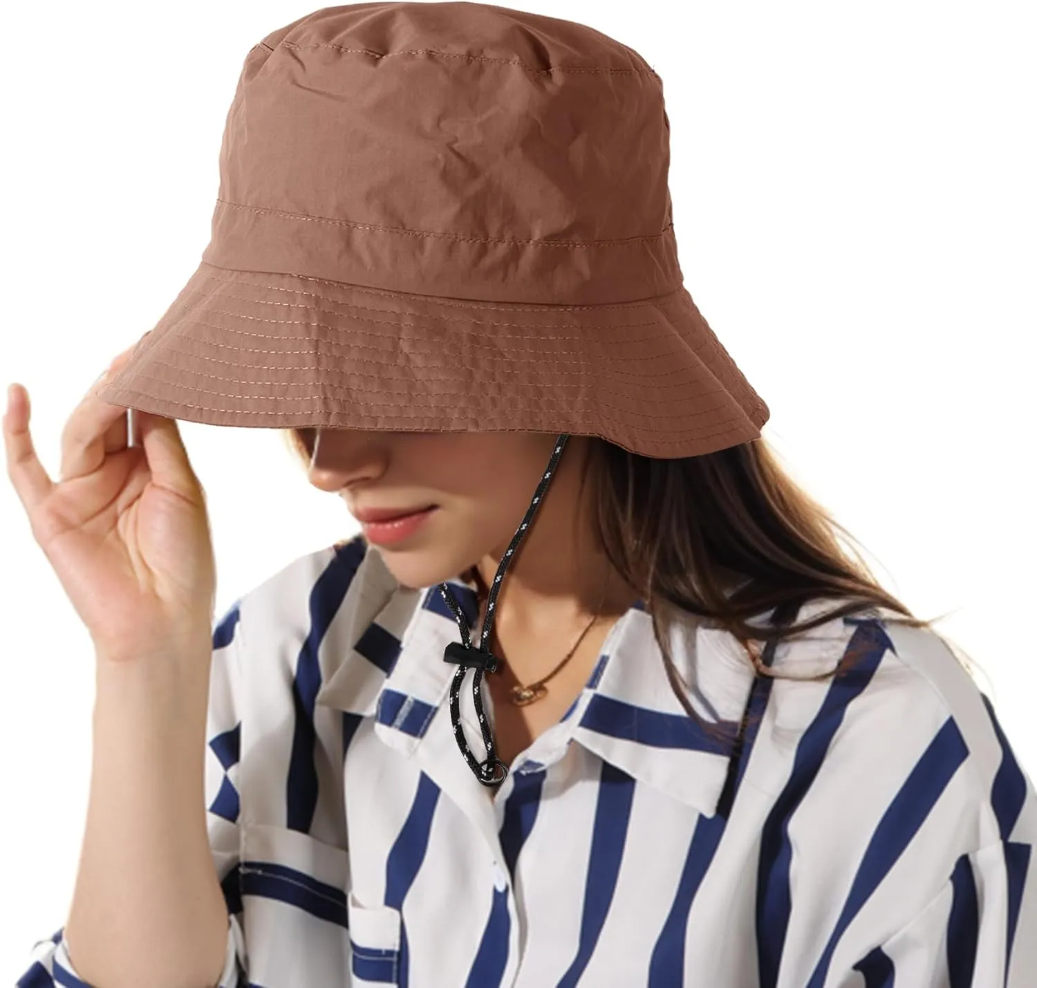 Waterproof Bucket Hat Women - UV Protection Rain Hats Ladies Packable Foldable Fishing Hat