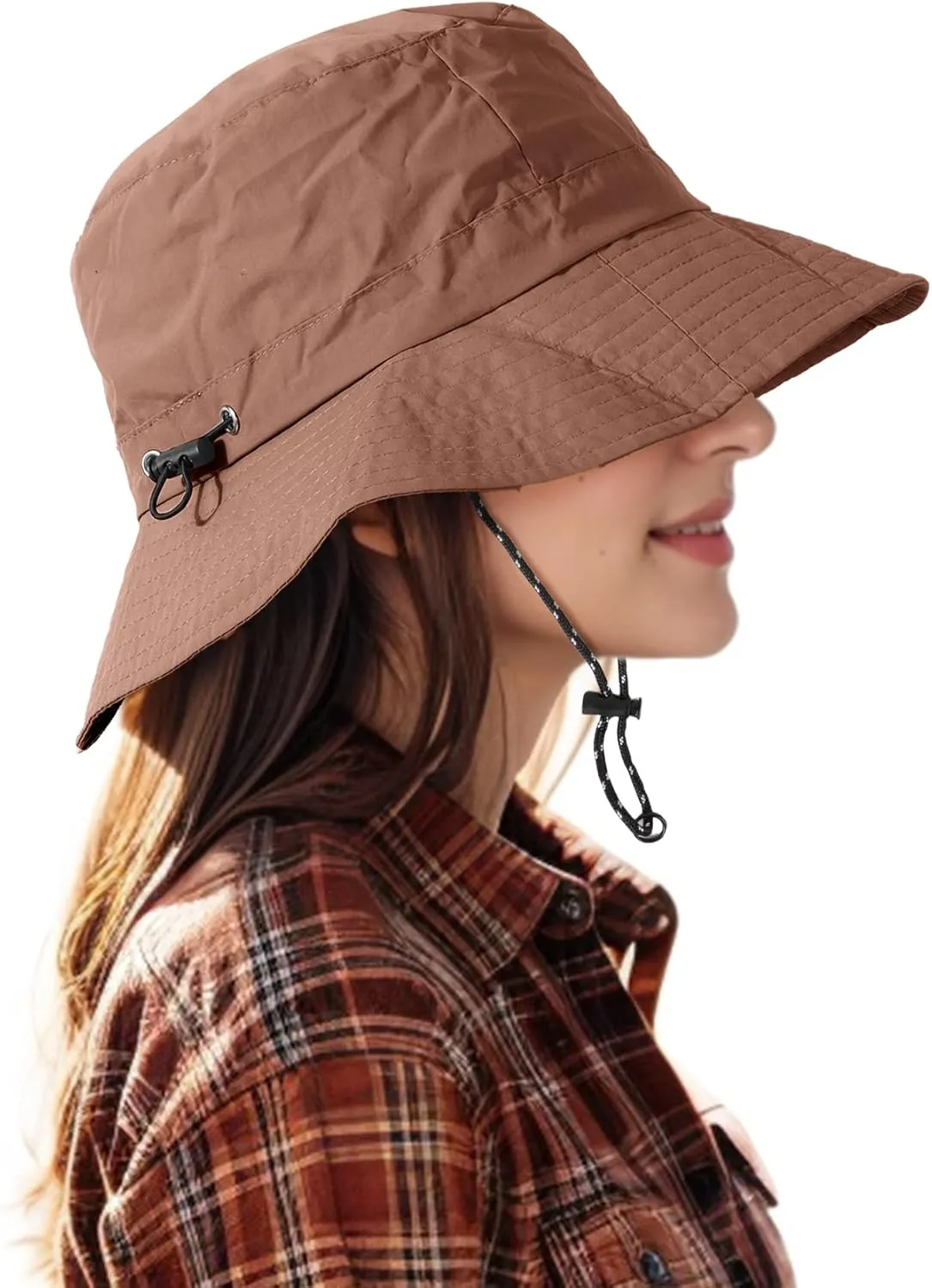 Waterproof Bucket Hat Women - UV Protection Rain Hats Ladies Packable Foldable Fishing Hat