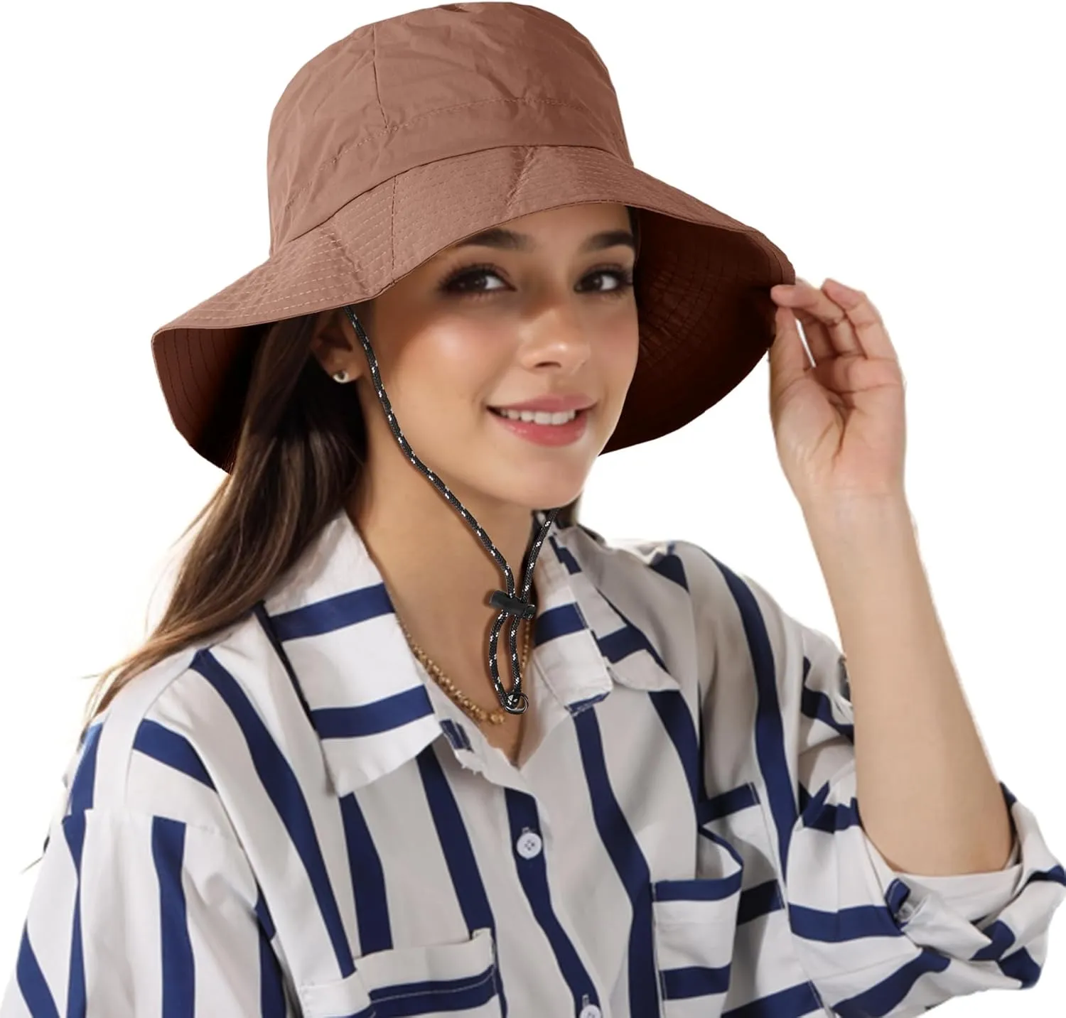 Waterproof Bucket Hat Women - UV Protection Rain Hats Ladies Packable Foldable Fishing Hat