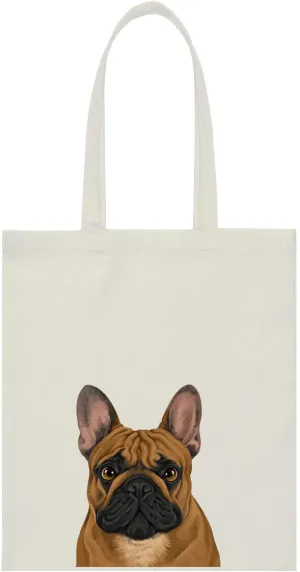 WIRESTER Reusable Canvas Tote Bag for Women Girls, Grocery Shopping Bag, Shoulder Bag, Travel Tote Bag, Cute Dog Cat