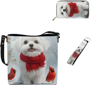 Womens Small Purses Keychain and Handbags 3Pcs for Daily Use