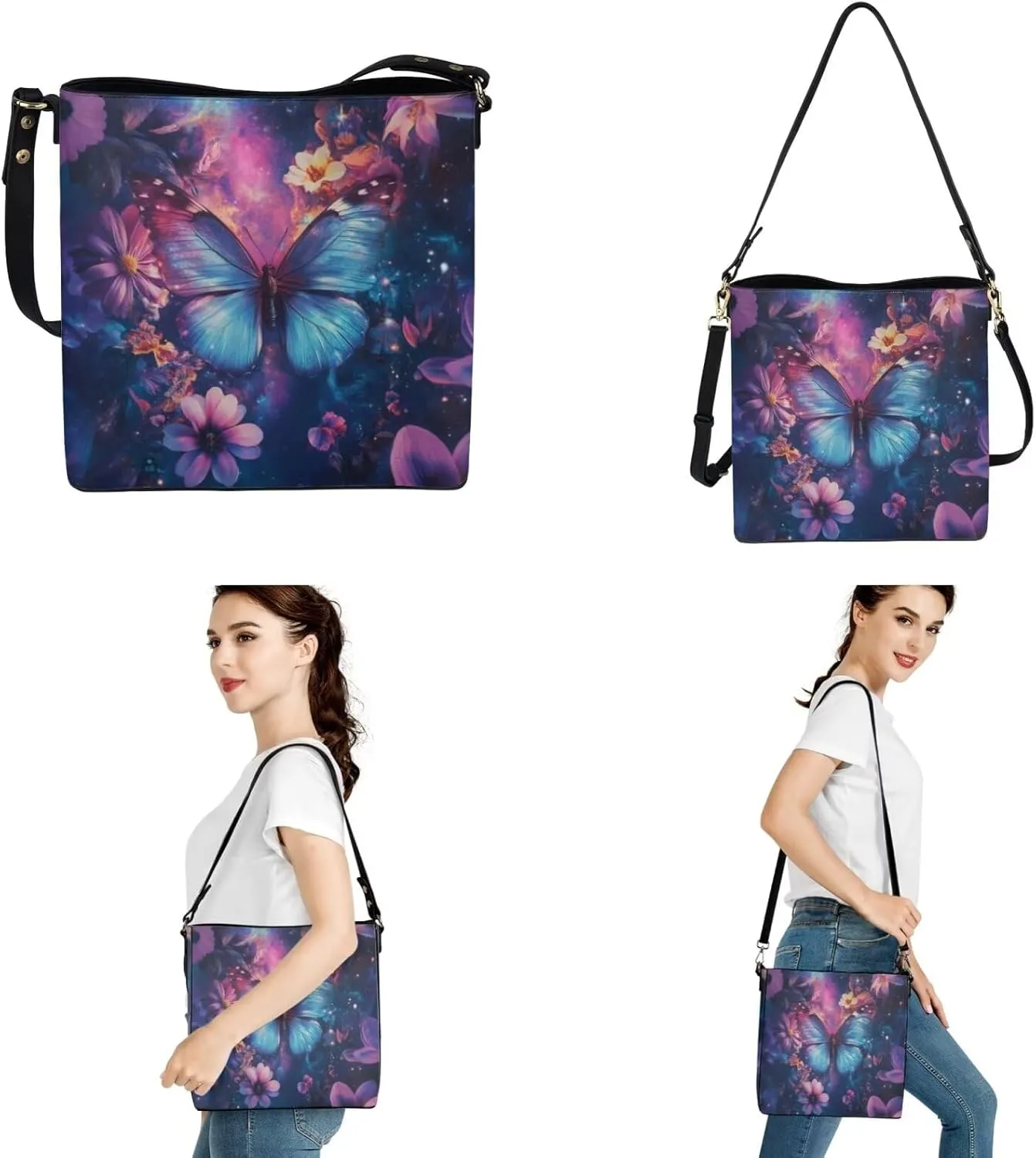 Womens Small Purses Keychain and Handbags 3Pcs for Daily Use
