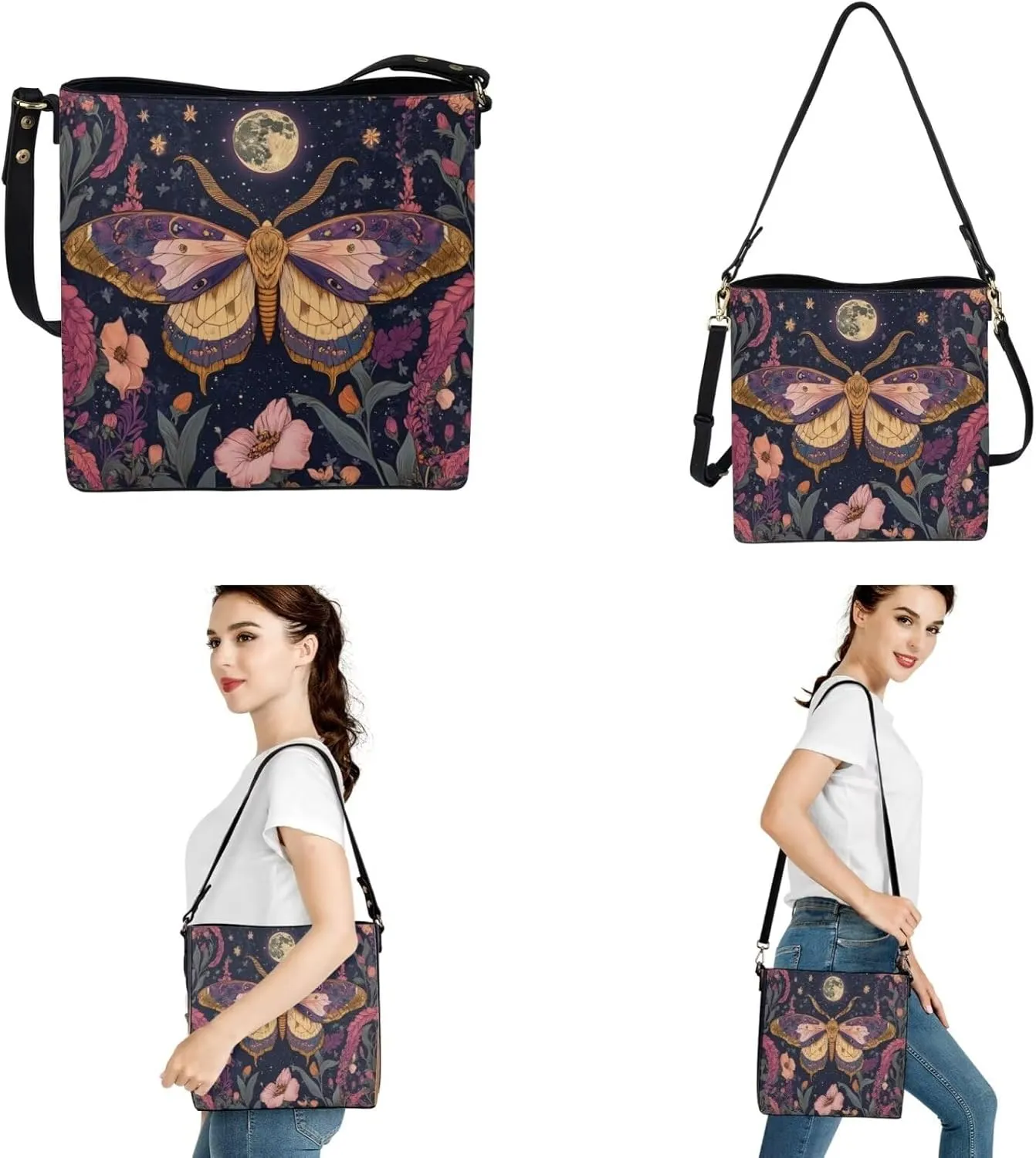 Womens Small Purses Keychain and Handbags 3Pcs for Daily Use