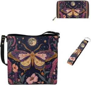 Womens Small Purses Keychain and Handbags 3Pcs for Daily Use