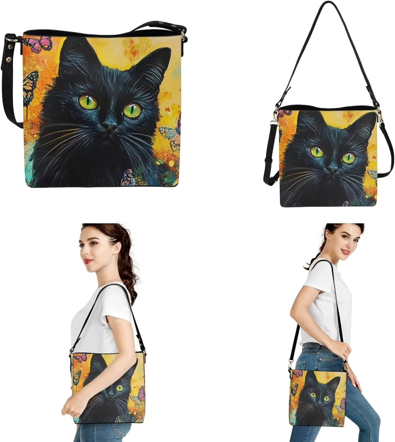 Womens Small Purses Keychain and Handbags 3Pcs for Daily Use