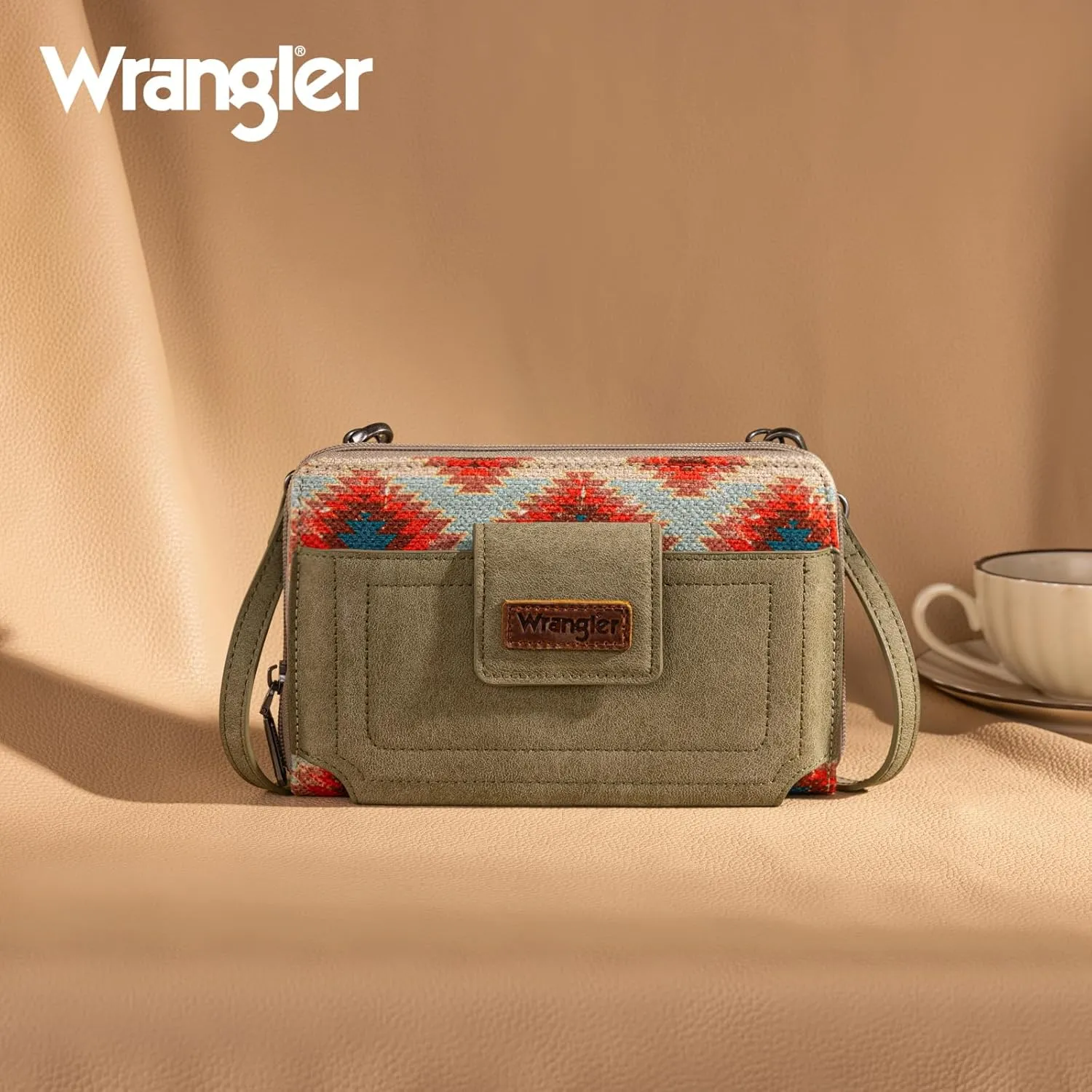 Wrangler Small Crossbody Bag for Women RFID Blocking Wallet Shoulder Purse Handbags with Credit Card Slots