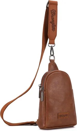 Wrangler Small Crossbody Sling Bags for Women Fanny Packs Chest Bag for Travel Gift